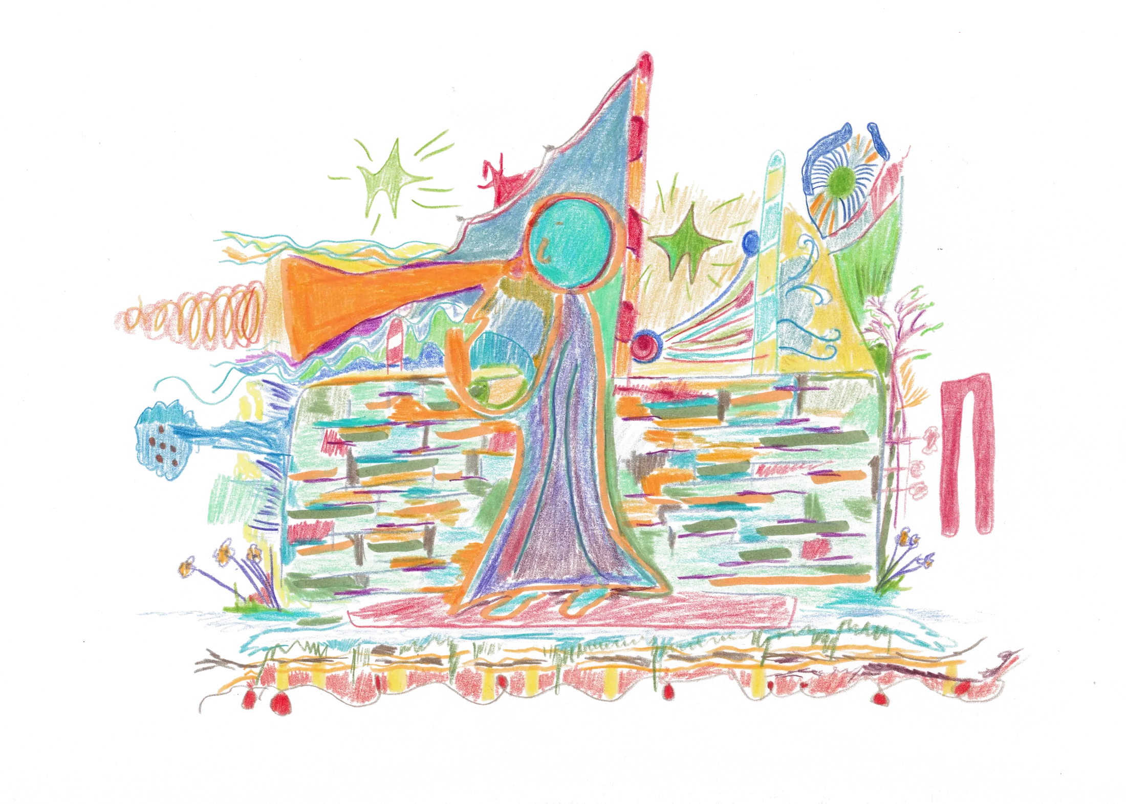 Colourful abstract drawing